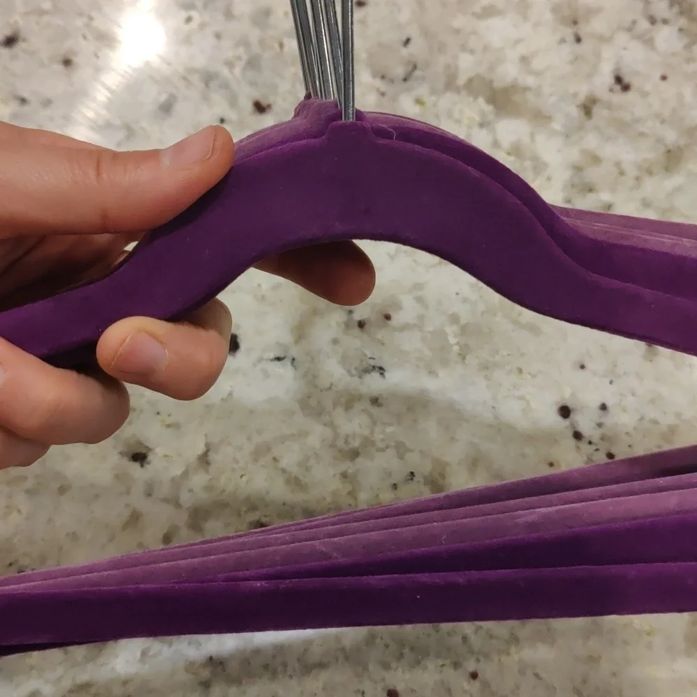 Set Of 23 Non-slip velvet Purple Hue youth/kids Hangers Retro Trendy Y2k Organiz